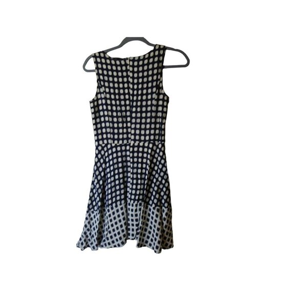 Doe & Rae Women Tank Dress Navy White Reverse Print Sz S Lined Rayon Poly - Picture 5 of 7